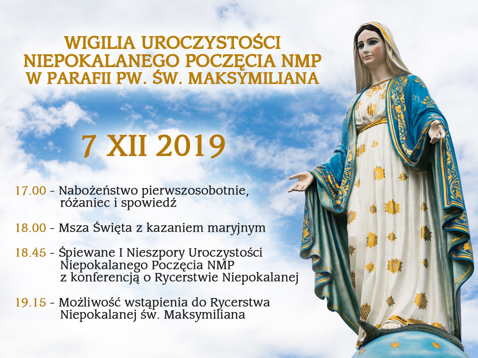 wigilia niepokalnego poczecia